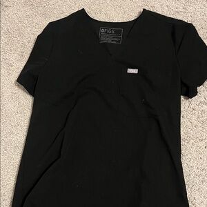 FIGS Women's Classic Black Short Sleeve one Catarina Top